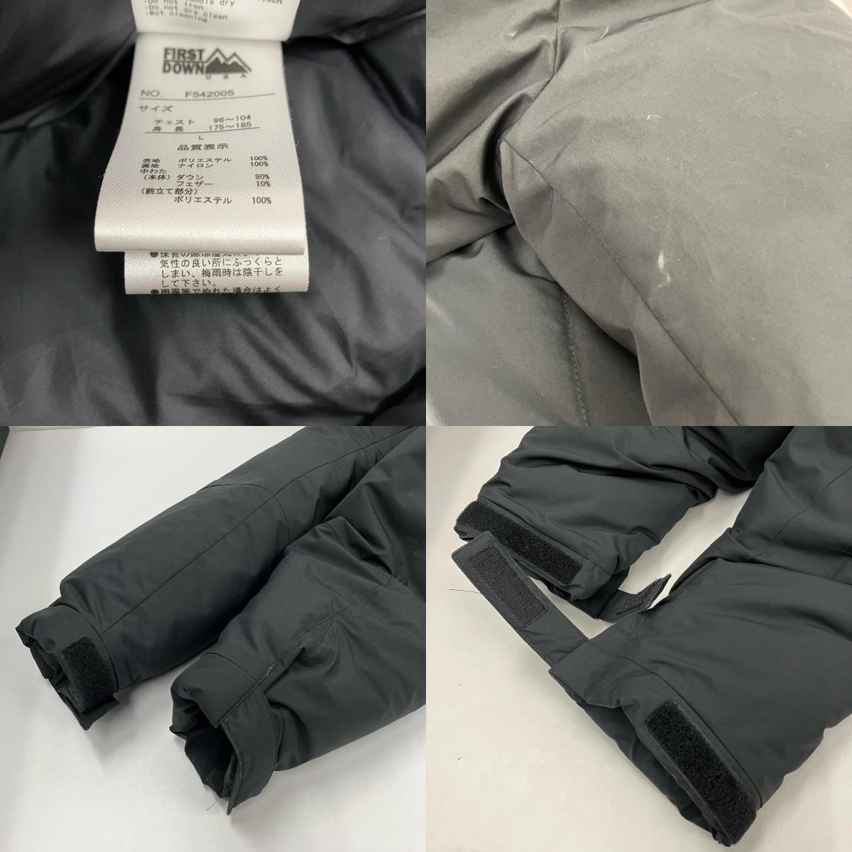 FIRST DOWN | ファーストダウン WRAP DOWN PARKA ダウンジャケット F542005 ブラック サイズ：L【イオン広店】