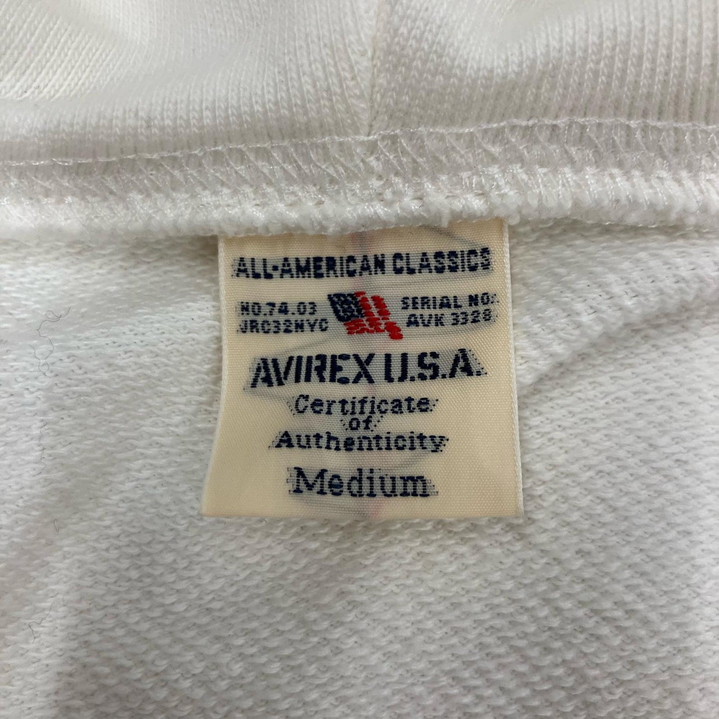 AVIREX | アヴィレックス DAILY ZIP PARKA パーカー 6193594 ホワイト サイズ：M【イオン広店】