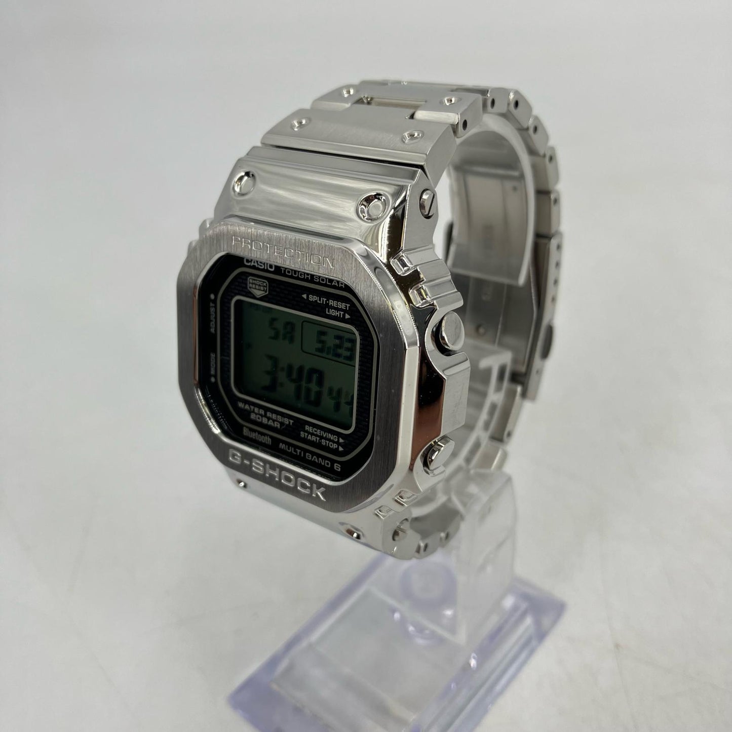 G-SHOCK | ジーショック デジタル電波ソーラー 腕時計 GMW-B5000D-1JF シルバー【イオン広店】