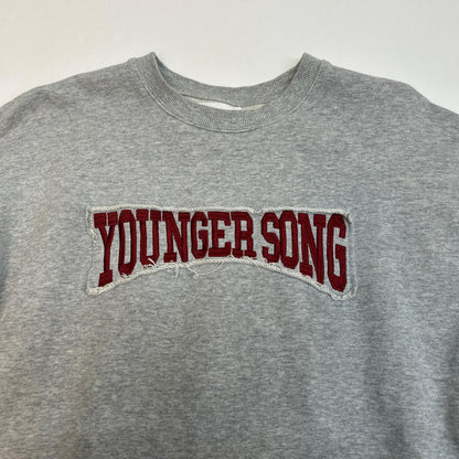 youngersong | ヤンガーソング pigment college logo sweat スウェット YS1215 グレー サイズ：M【イオン広店】