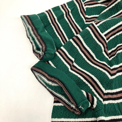 X-LARGE | エクストララージ STRIPED MESH KNIT POLO SHIRT ポロシャツ 101242013008 サイズ：XL【イオン広店】
