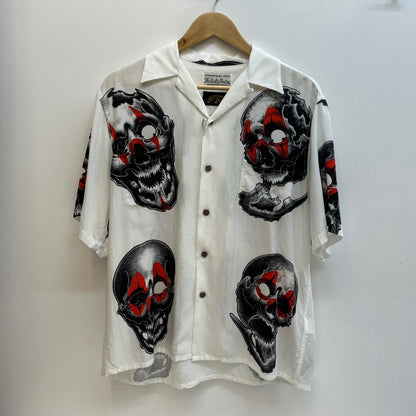 WACKOMARIA | ワコマリア S/S HAWAIIAN SHIRT 半袖シャツ 56TS-WM-HI07 ホワイト サイズ：S【イオン広店】