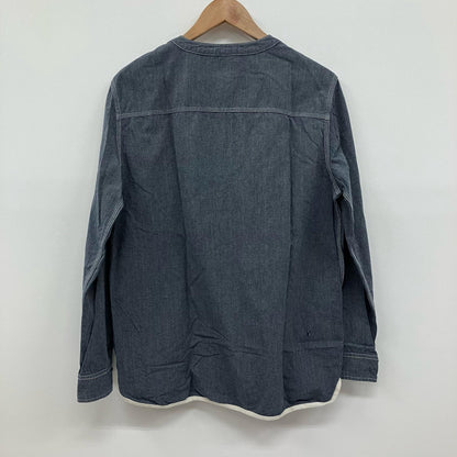 STUSSY | ステューシー ヘンリーネックシャンブレーシャツ 長袖シャツ グレー サイズ：M【イオン広店】
