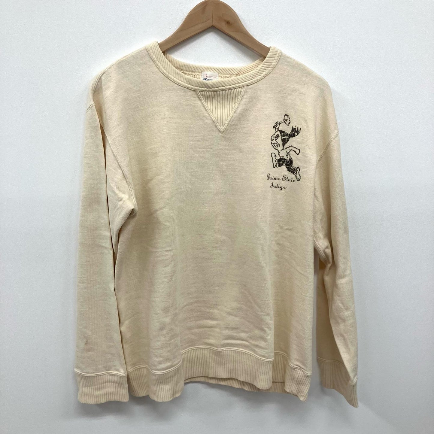 Denime | ドゥニーム ヴィンテージ加工スウェットシャツ スウェット 生成り サイズ：M【イオン広店】