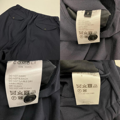 COMOLI | コモリ ウールニータックパンツ パンツ V01-03023 ダークネイビー サイズ：2【イオン広店】