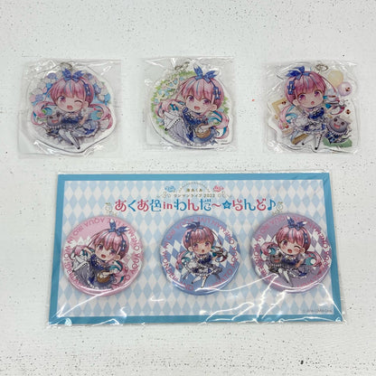 その他ホビー あくあ色 in わんだ～☆らんど♪ アクリルキーホルダー 缶バッジセット ホロライブ 湊あくあ ワンマンライブ2022 湊あくあ【イオン広店】