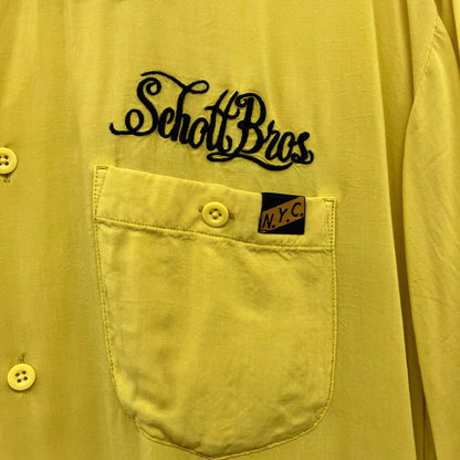 schott | ショット 半袖シャツ 3105033 イエロー サイズ：L【イオン広店】