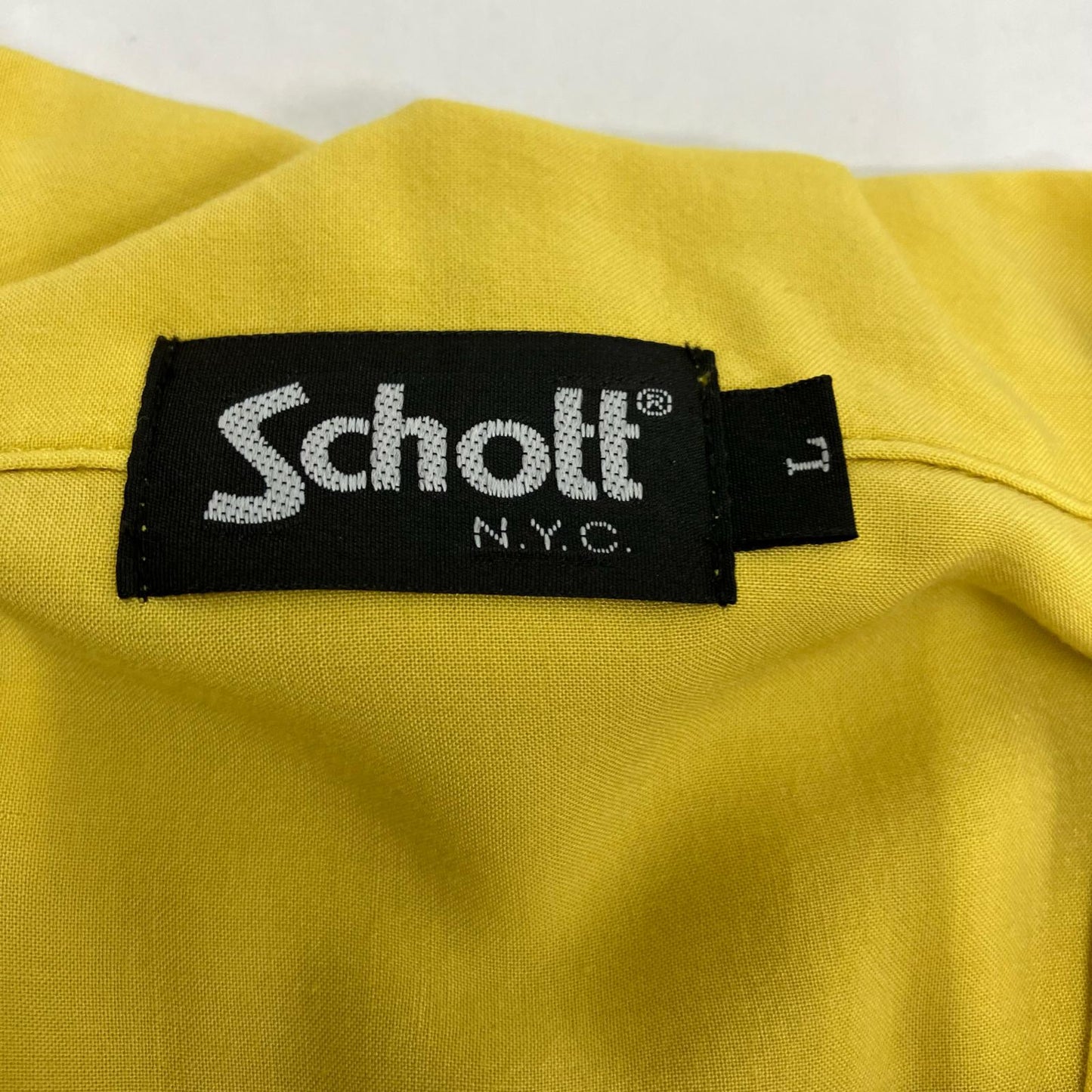 schott | ショット 半袖シャツ 3105033 イエロー サイズ：L【イオン広店】
