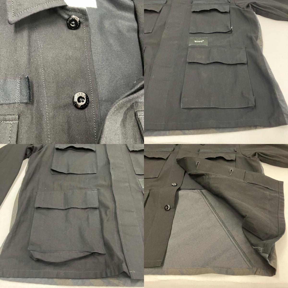 W)TAPS | ダブルタップス VEINY / LS / COTTON. TWILL ミリタリージャケット 251WVDT-SHM03 ブラック サイズ：2【イオン広店】