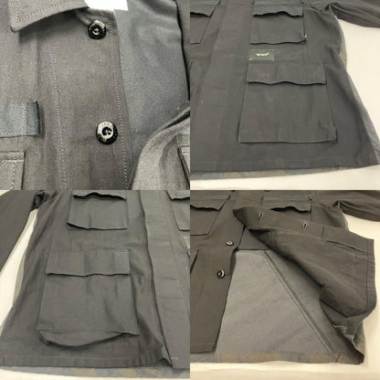 W)TAPS | ダブルタップス VEINY / LS / COTTON. TWILL ミリタリージャケット 251WVDT-SHM03 ブラック サイズ：2【イオン広店】