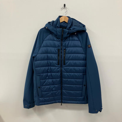 PAUL&SHARK デタッチャブル フード パディング ジャケット 中綿ジャケット 11312347 ライトブルー サイズ：L【イオン広店】