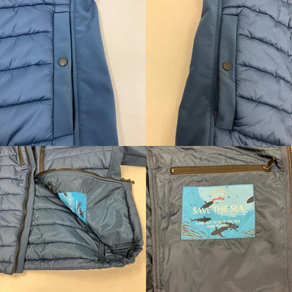 PAUL&SHARK デタッチャブル フード パディング ジャケット 中綿ジャケット 11312347 ライトブルー サイズ：L【イオン広店】