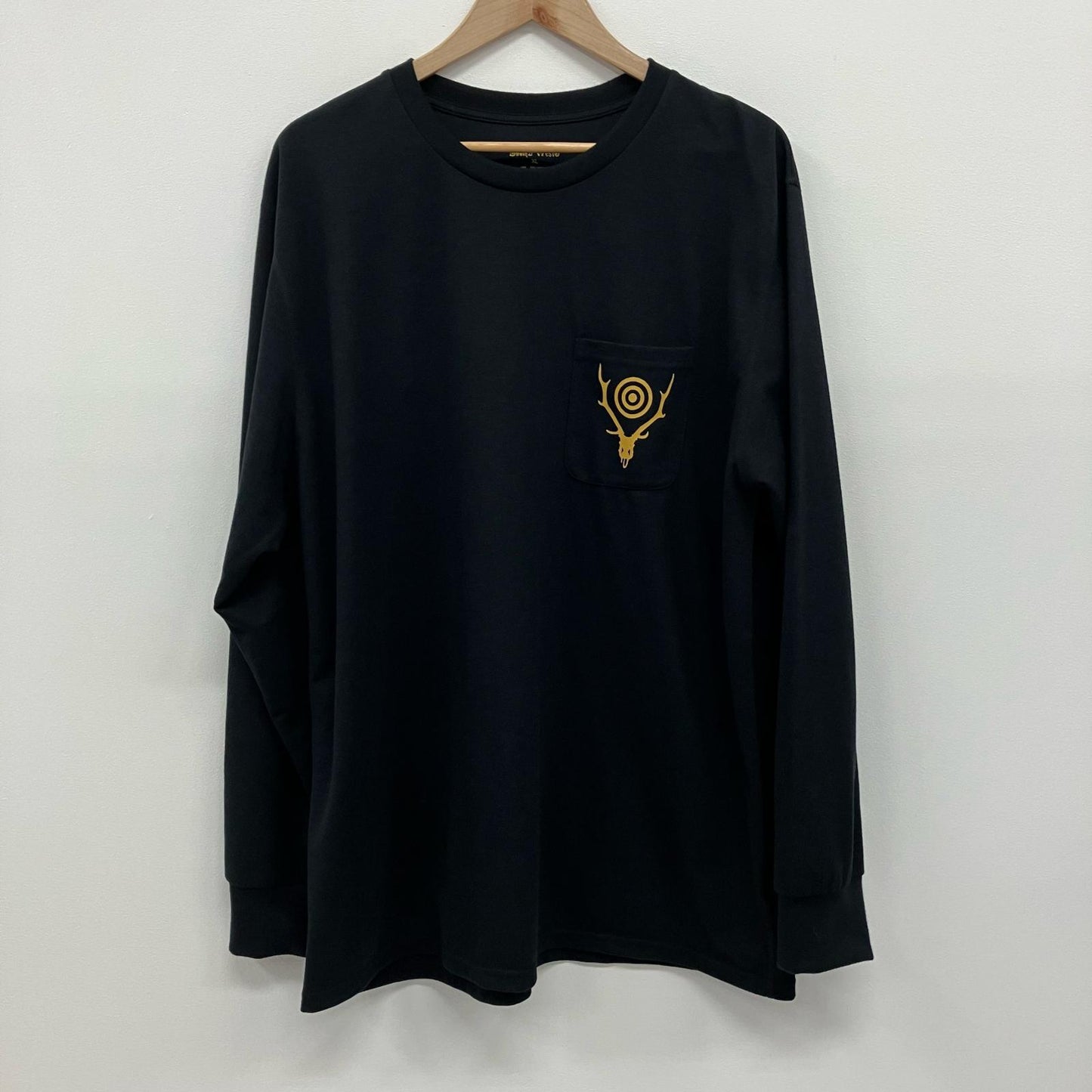 S2W8(South2 West8) | エスツーダブルエイトサウスツーウエストエイト Round Pocket Tee 長袖Ｔシャツ RW658 ブラック サイズ：XL【イオン広店】