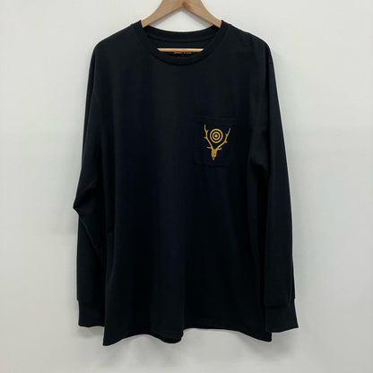 S2W8(South2 West8) | エスツーダブルエイトサウスツーウエストエイト Round Pocket Tee 長袖Ｔシャツ RW658 ブラック サイズ：XL【イオン広店】