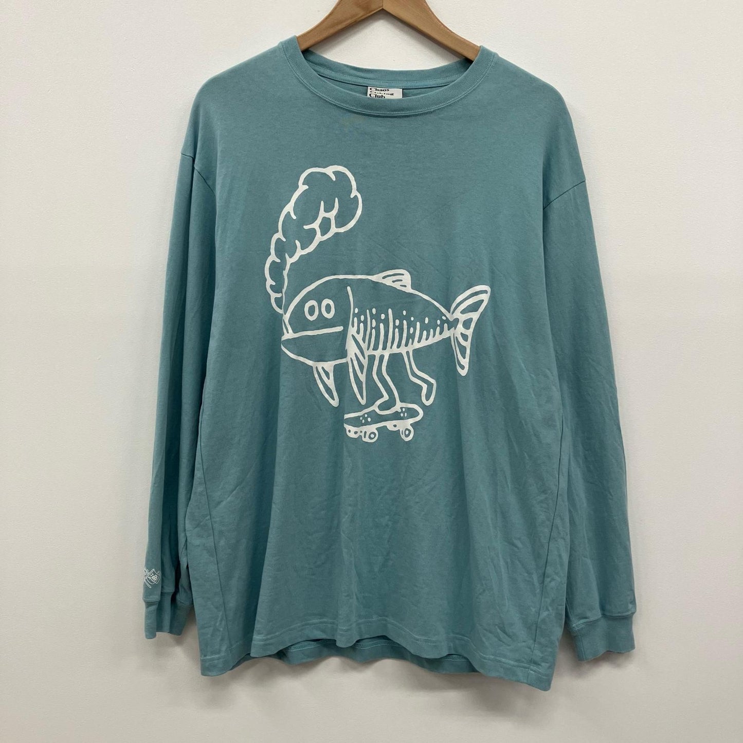 CHAOS FISHING CLUB | カオスフィッシングクラブ Osakanakun Tee 長袖Ｔシャツ ライトブルー サイズ：XL【イオン広店】