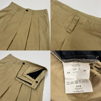 VOAAOV クロップドパンツ VOPT-A07 ベージュ サイズ：2【イオン広店】