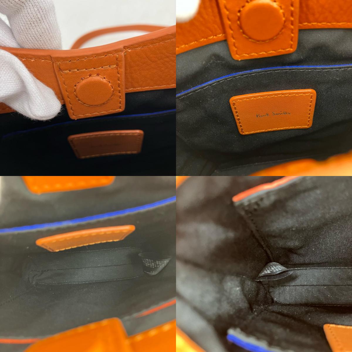 Paul Smith | ポール・スミス ブランデッドカラーエッジ ショルダーバッグ apu041 オレンジ【イオン広店】