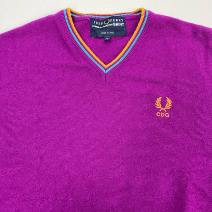 COMME des GARCONS SHIRT | コムデギャルソンシャツ FRED PERRY 別注 ニット W15303 パープル サイズ：S【イオン広店】
