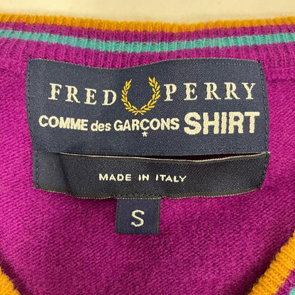COMME des GARCONS SHIRT | コムデギャルソンシャツ FRED PERRY 別注 ニット W15303 パープル サイズ：S【イオン広店】