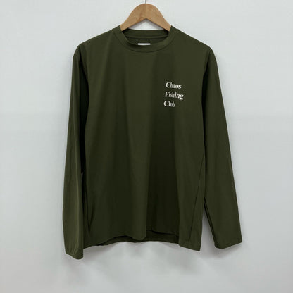 CHAOS FISHING CLUB | カオスフィッシングクラブ ?Logo Dry Long Sleeve カットソー CFC-23SS-LS04 カーキ サイズ：XL【イオン広店】