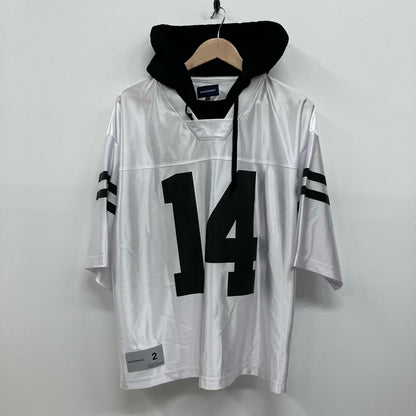 DESCENDANT | ディセンダント SURBURBIA LAYERED FOOTBALL JERSEY パーカー ホワイト サイズ：2【イオン広店】