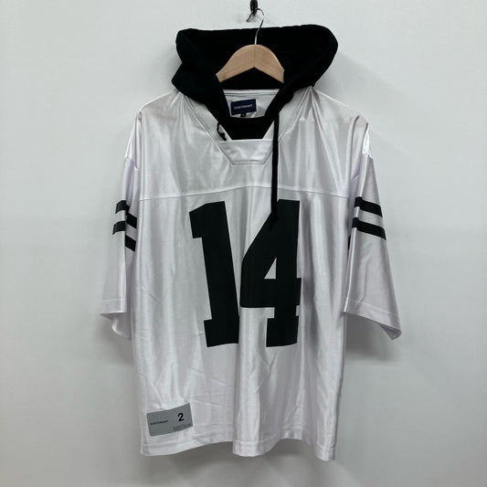 DESCENDANT | ディセンダント SURBURBIA LAYERED FOOTBALL JERSEY パーカー ホワイト サイズ：2【イオン広店】
