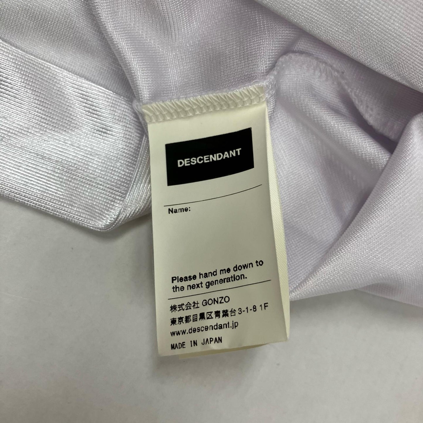 DESCENDANT | ディセンダント SURBURBIA LAYERED FOOTBALL JERSEY パーカー ホワイト サイズ：2【イオン広店】
