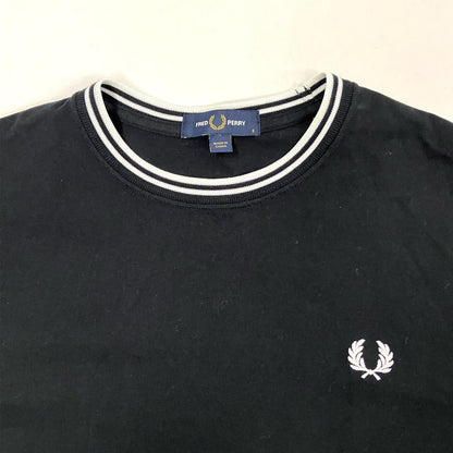 FRED PERRY | フレッドペリー Long Sleeve Twin Tipped T-Shirt 長袖Ｔシャツ M9602 ブラック サイズ：S【イオン広店】