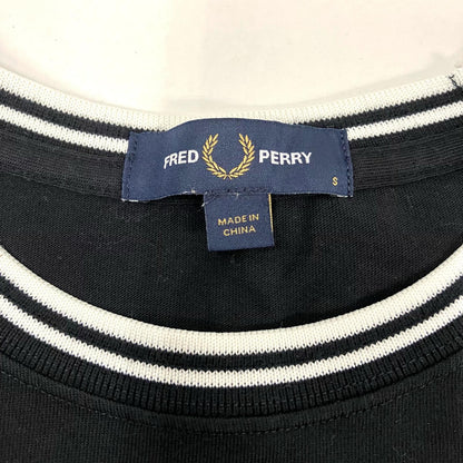 FRED PERRY | フレッドペリー Long Sleeve Twin Tipped T-Shirt 長袖Ｔシャツ M9602 ブラック サイズ：S【イオン広店】