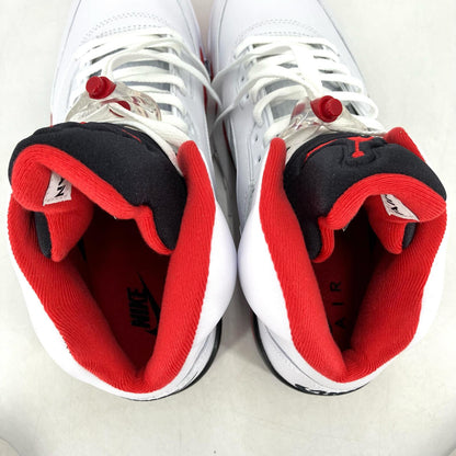 NIKE AIR JORDAN | ナイキ　エアー　ジョーダン Air Jordan 5 Retro OG　Fire Red/Black Tongue スニーカー HQ7978-101 ホワイト 28cm【イオン広店】