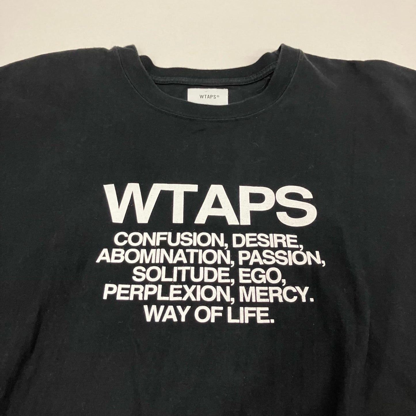 W)TAPS | ダブルタップス INGREDIENTS / TEE 半袖Ｔシャツ 221PCDT-ST02S ブラック サイズ：3【イオン広店】