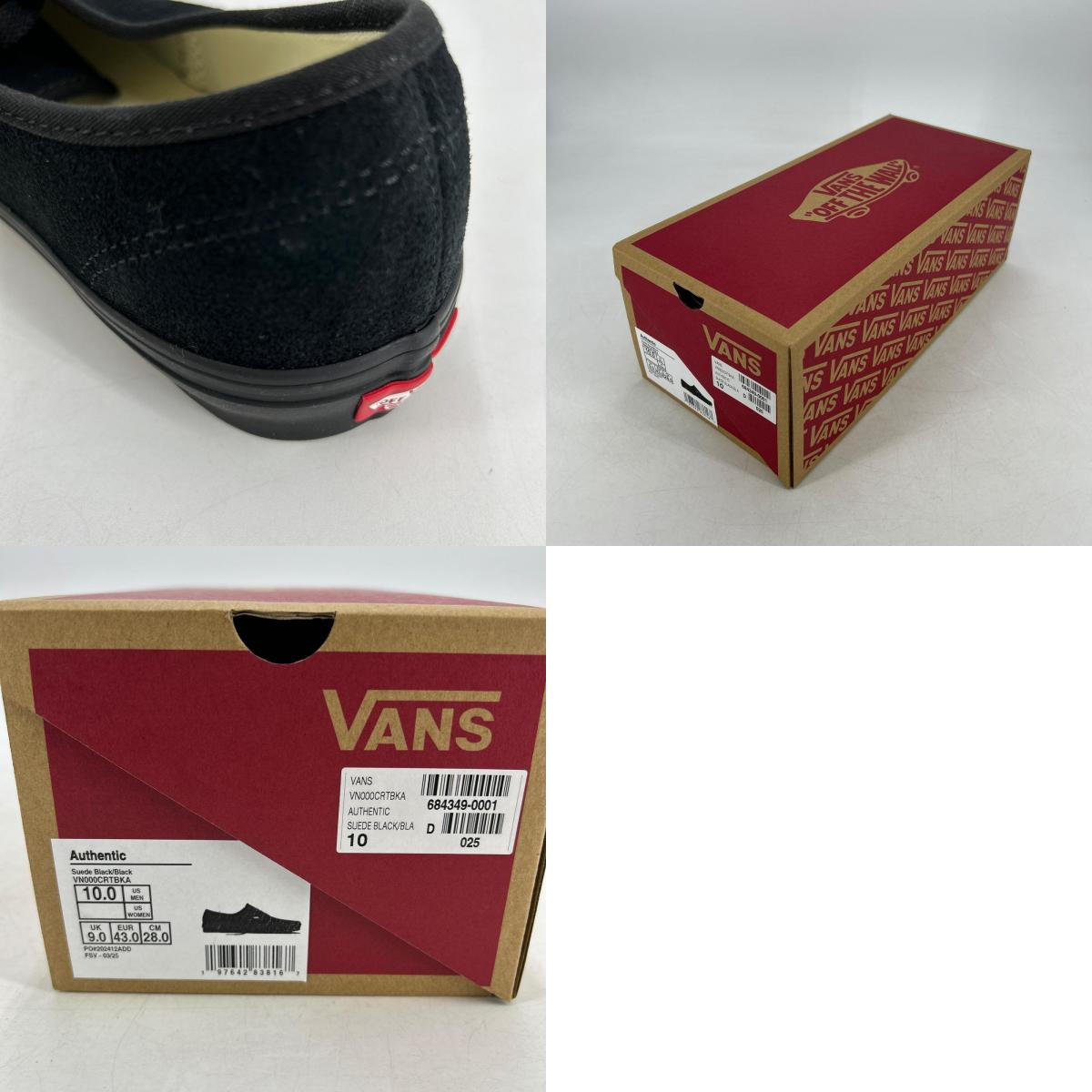 VANS | バンズ Authentic スニーカー ブラック 28cm【イオン広店】