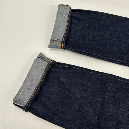 CALEE | キャリー VINTAGE REPRODUCT TAPERED DENIM PANTS デニムパンツ インディゴ サイズ：32【イオン広店】