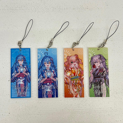 その他ホビー 4種 ホロライブ Twinkle 4 You 短冊風アクリルキーホルダー 雪花ラミィ　桃鈴ねね　獅白ぼたん　【イオン広店】