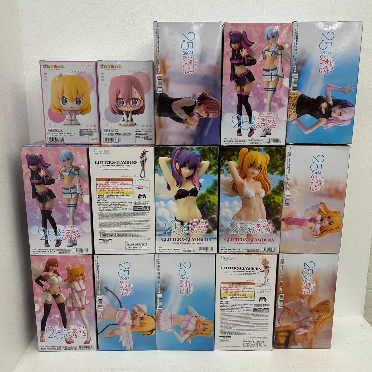 フィギュア 15体 2.5次元の誘惑 GLITTER＆GLAMOURS すわりめいと フィギュア にごりり 天乃リリサ　リリエル 　橘美花莉　ミリエラ【フィギュア】【イオン広店】