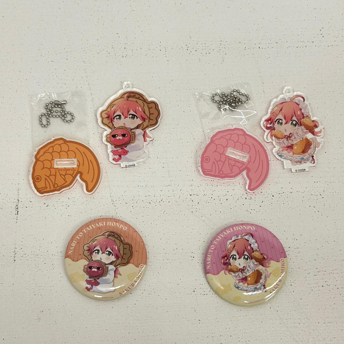 その他ホビー 4点 さくらみこ 鳴門鯛焼本舗 ミニキャラ アクリルスタンド 缶バッジ ホロライブ さくらみこ【イオン広店】