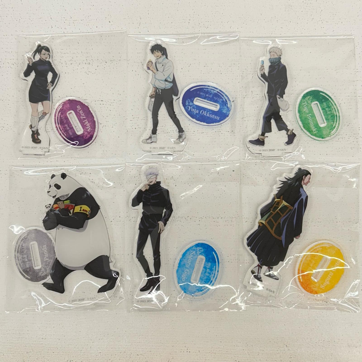 その他ホビー 呪術廻戦0 特典セット アクリルスタンド 缶バッジ ブロマイド ステッカーシート 色紙 乙骨憂太　禪院真希　狗巻棘　パンダ　五条悟　夏油傑【イオン広店】