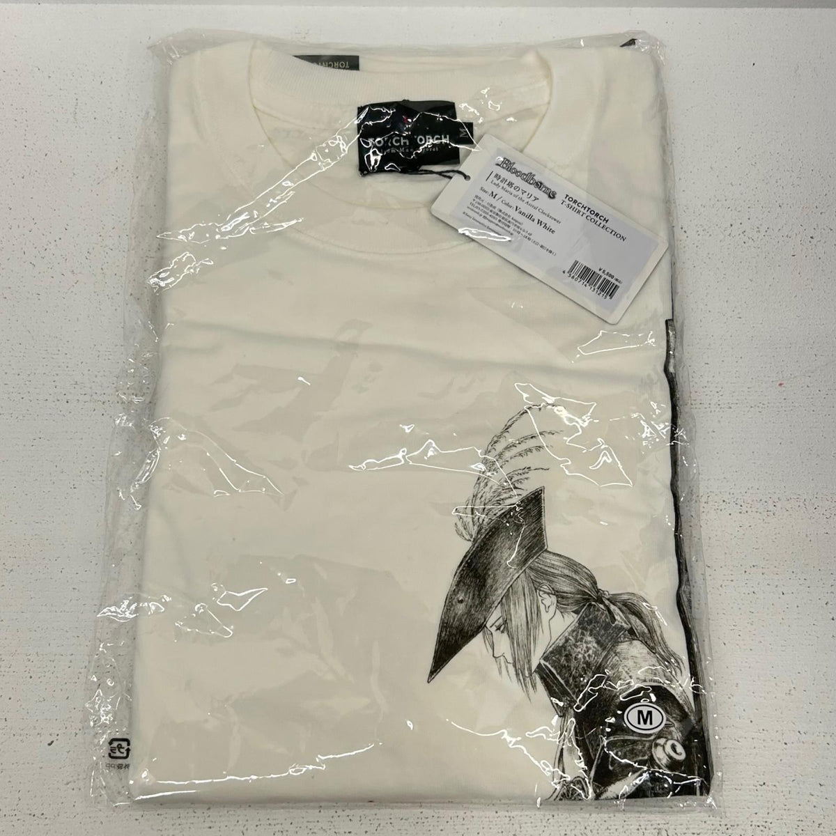 時計塔のマリア Tシャツ Bloodborne ブラッドボーン TORCH TORCH 白 Mサイズ【イオン広店】