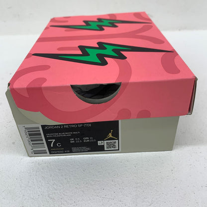その他靴 【★加古川物流】中古 dq7692-419 J Balvin × Nike TD Air Jordan 2 Retro SP Celestine Blue/White/Multi Color J. バルヴィン × ナイキ TD エアジョーダン2 レトロ SP セレスティンブルー/ホワイト/マルチカラー キッズ 13.0cm.,【128】【加古川物流】