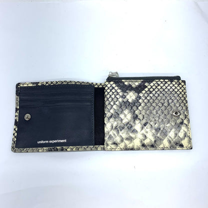 その他ファッション雑貨 【★加古川物流】中古 ユニフォームエクスぺリメ　uniform experiment　蛇革　コンパクト財布.,【124】【加古川物流】