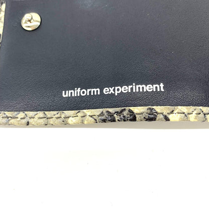 その他ファッション雑貨 【★加古川物流】中古 ユニフォームエクスぺリメ　uniform experiment　蛇革　コンパクト財布.,【124】【加古川物流】