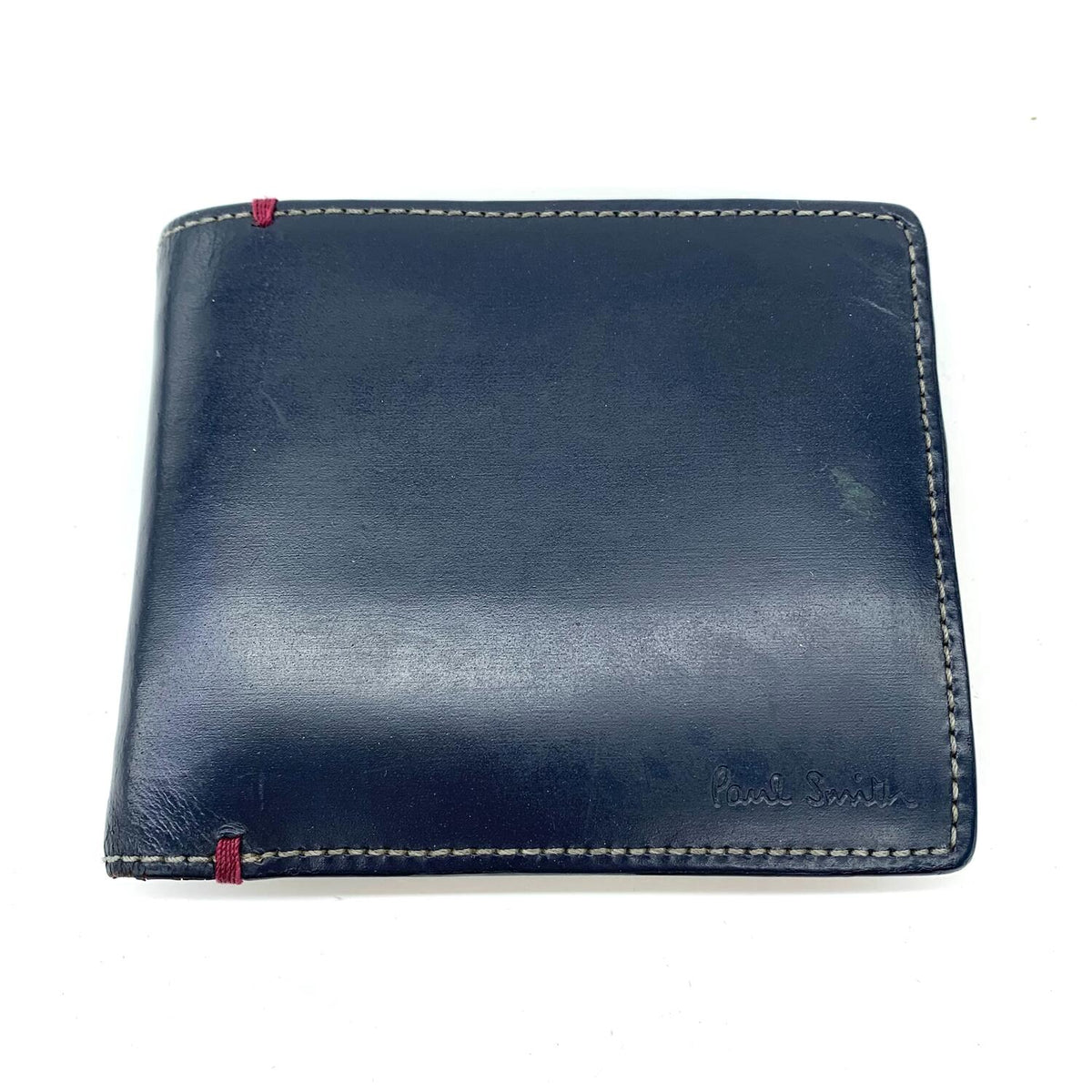 その他ファッション雑貨 【★加古川物流】中古 ポールスミス paul smith 折財布　ネイビー　使用感大.,【124】【加古川物流】