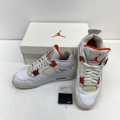 NIKE　ナイキ　CT8527-118 27.0CM エアジョーダン4 レトロ ホワイト/チームオレンジ **
