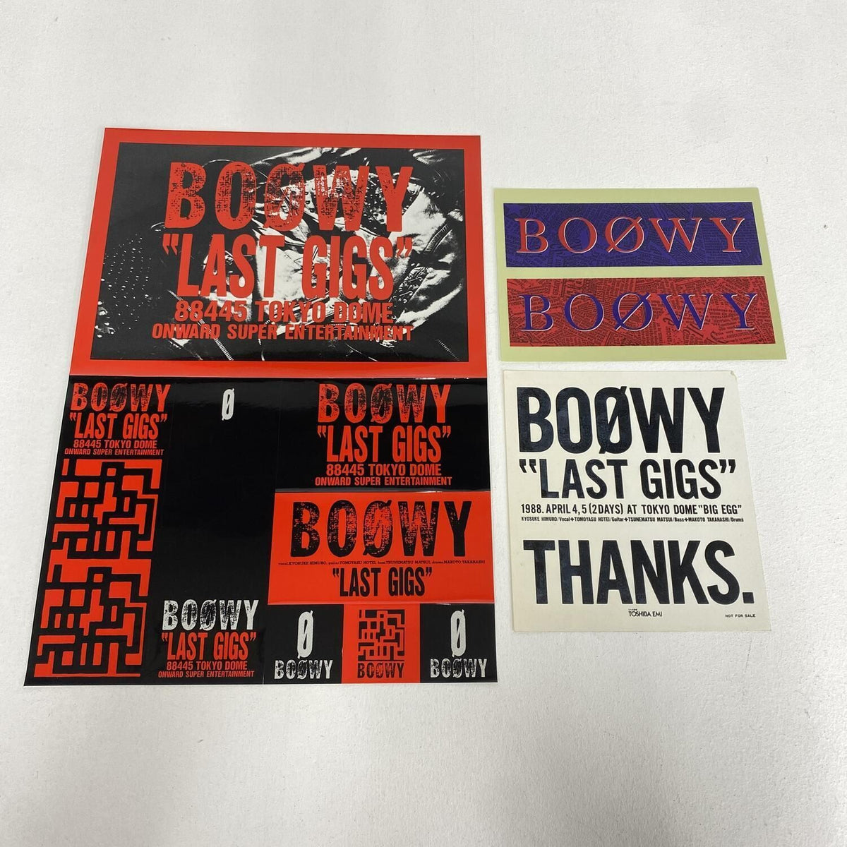 BOØWY LAST GIGS ステッカー シールセット　：