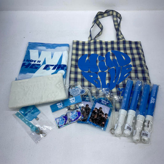 アイドルグッズ 【★加古川物流】中古 WILD BLUE グッズまとめ売り　ペンライト4本　バッグ　ステッカーなど**【353】【353】【加古川物流】