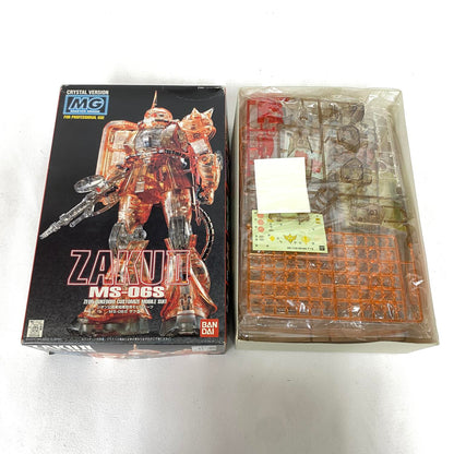 1/100スケール MG ZAKU ザク2 MS-06S ジオン公国軍指揮官用モビルスーツ クリスタルバージョン【パーツ完品】：