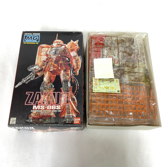 1/100スケール MG ZAKU ザク2 MS-06S ジオン公国軍指揮官用モビルスーツ クリスタルバージョン【パーツ完品】：