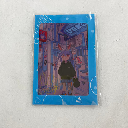 未開封 兎田ぺこら チャンネル登録者数200万人記念 はねこと描き下ろし 箔押し複製サイン入りポストカード**