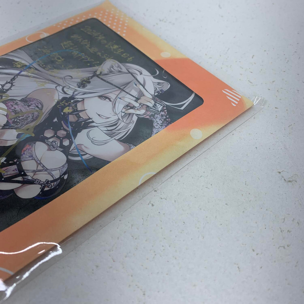 未開封 獅白ぼたん 誕生日記念2024 直筆サイン&箔押し複製メッセージ入りポストカード ホロライブ**