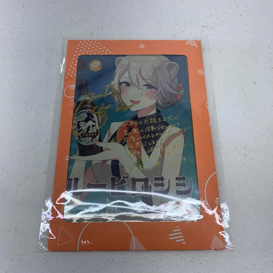 未開封 獅白ぼたん 誕生日記念2023 直筆サイン&箔押し複製メッセージ入りポストカード ホロライブ**